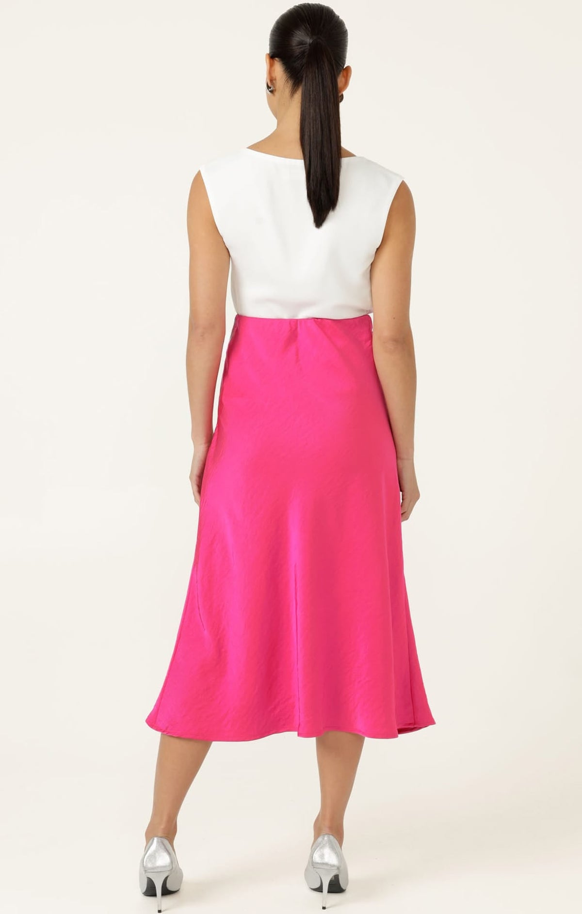 Luxe Bias Midi Skirt In Pink by Sacha Drake - image 7