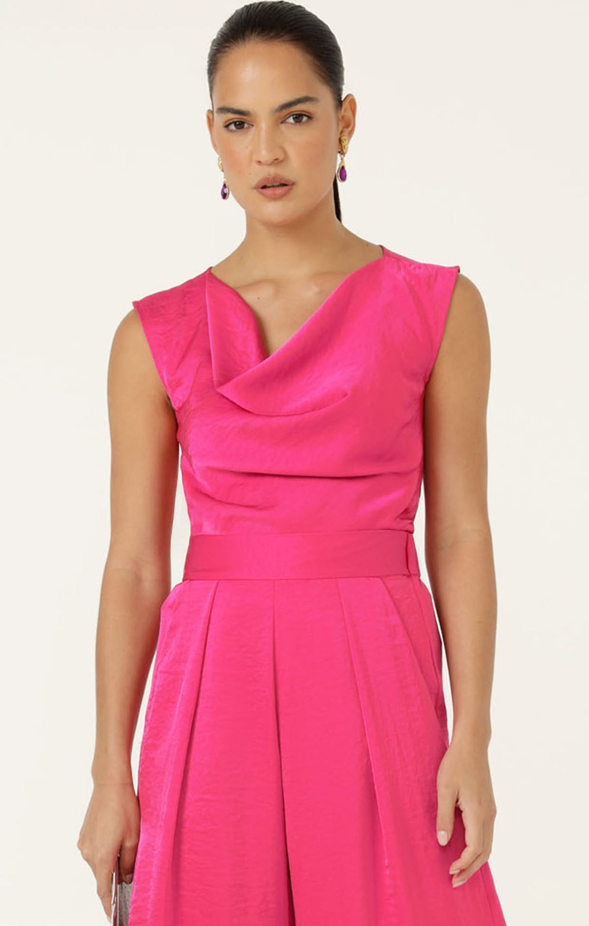 Luxe Cowl Bias Top In Pink by Sacha Drake - image 6