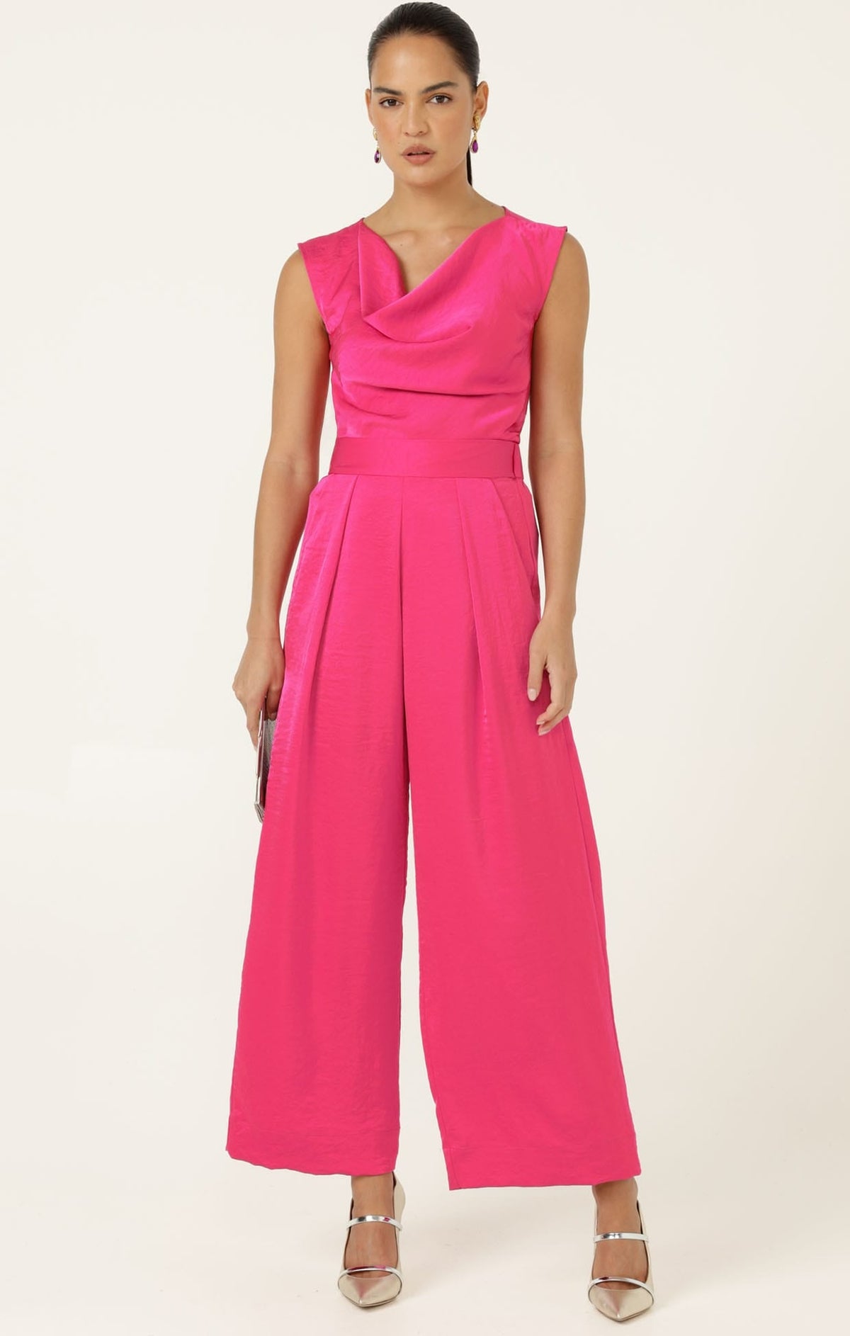 Luxe Cowl Bias Top In Pink by Sacha Drake - image 3