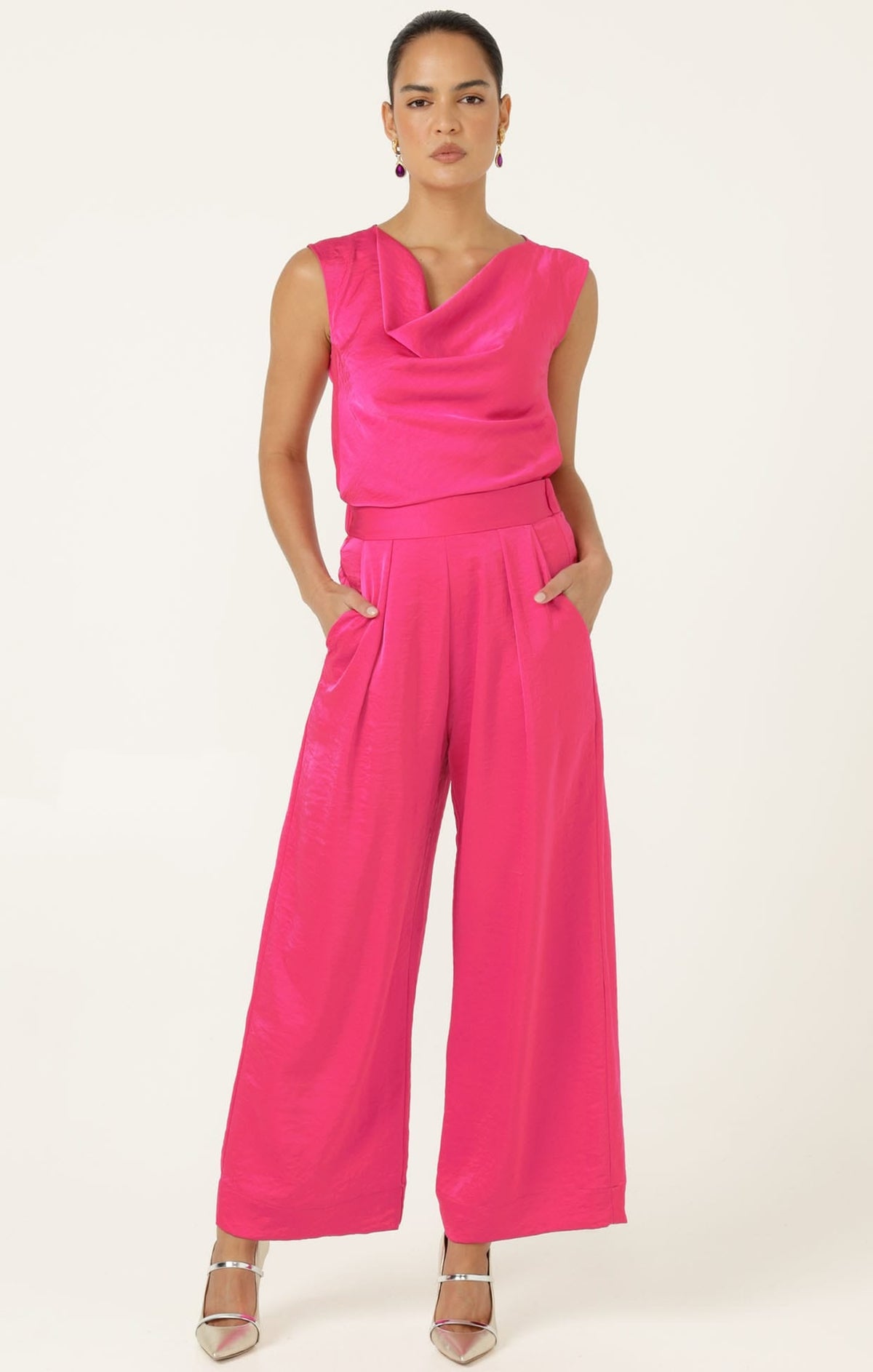 Luxe Pleated Trouser In Pink by Sacha Drake - image 5
