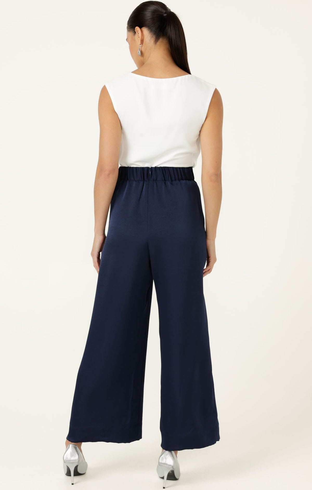 Luxe Pleated Trouser In Navy by Sacha Drake - image 9