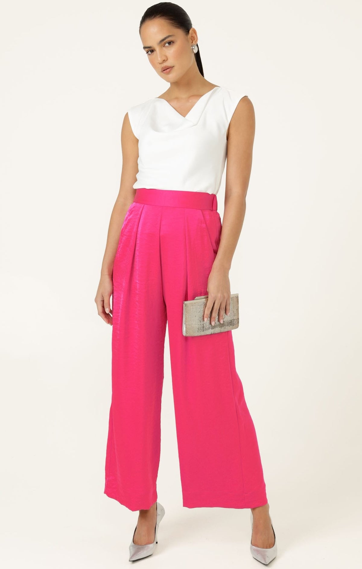 Luxe Pleated Trouser In Pink by Sacha Drake - image 4