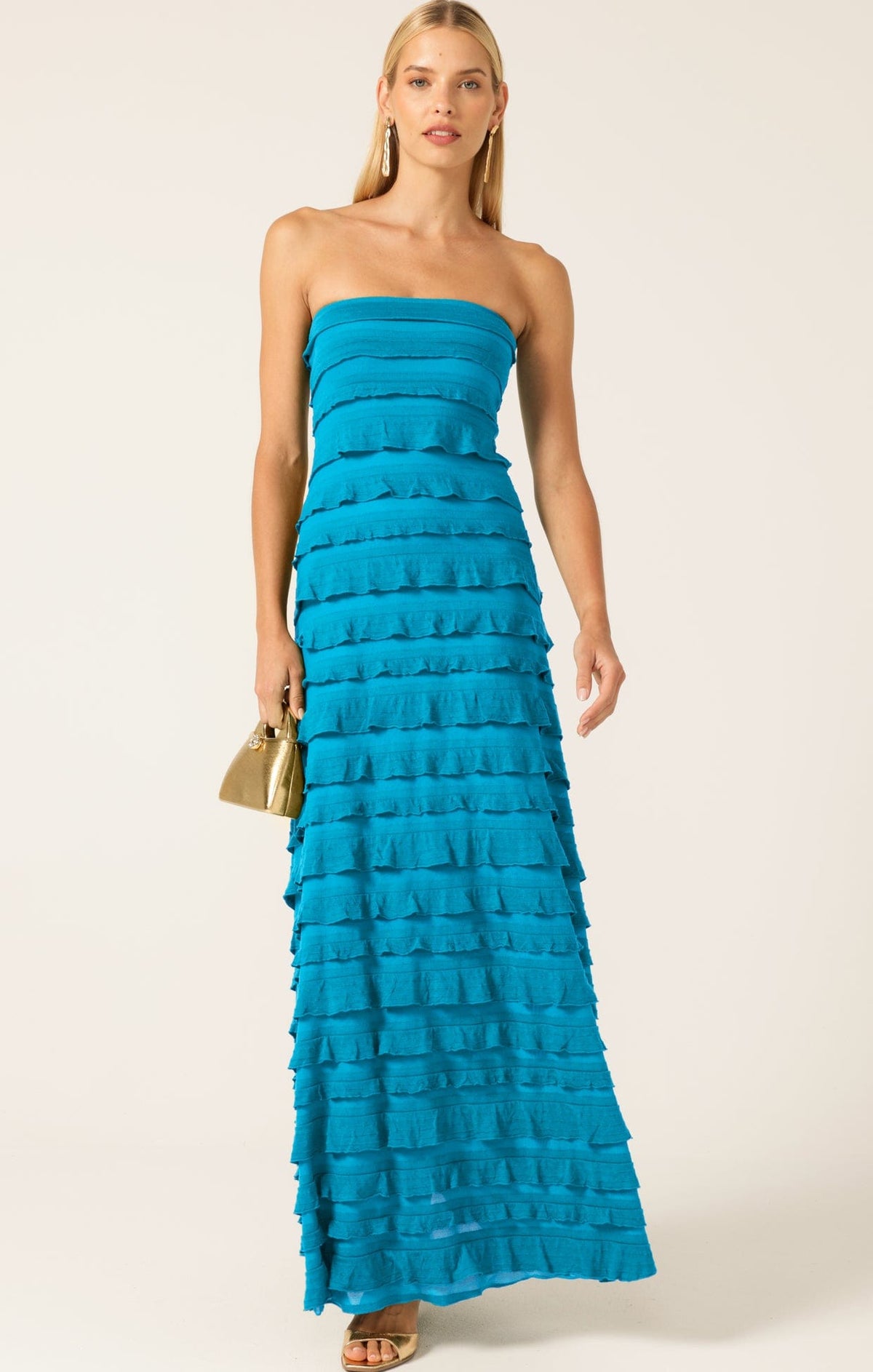 Maddison Dress In Aqua Blue by Sacha Drake - image 7
