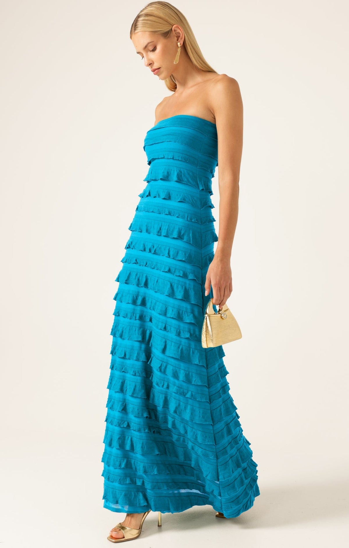Maddison Dress In Aqua Blue by Sacha Drake - image 4