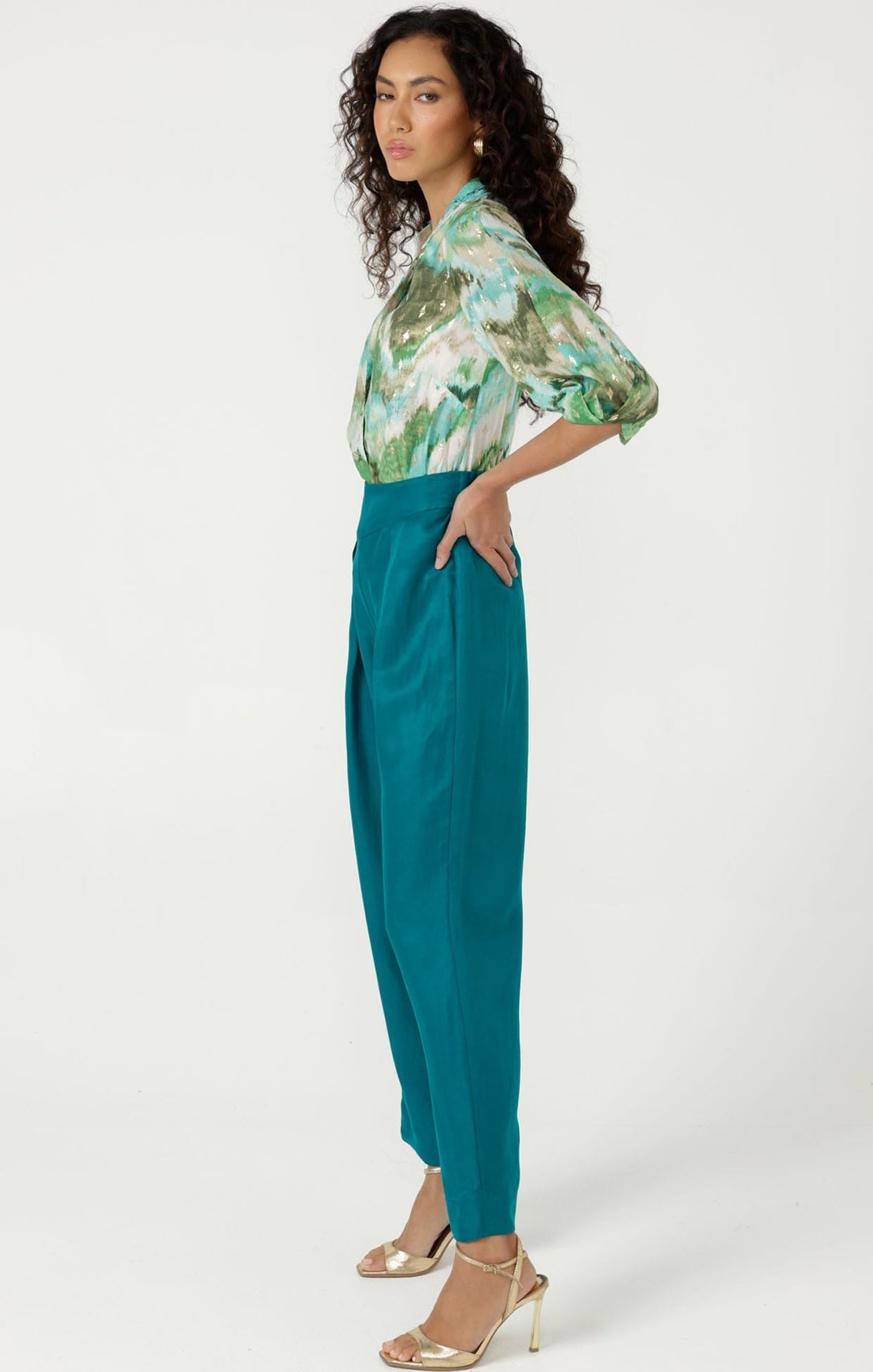 Corfu Pant In Peacock by Sacha Drake - image 8