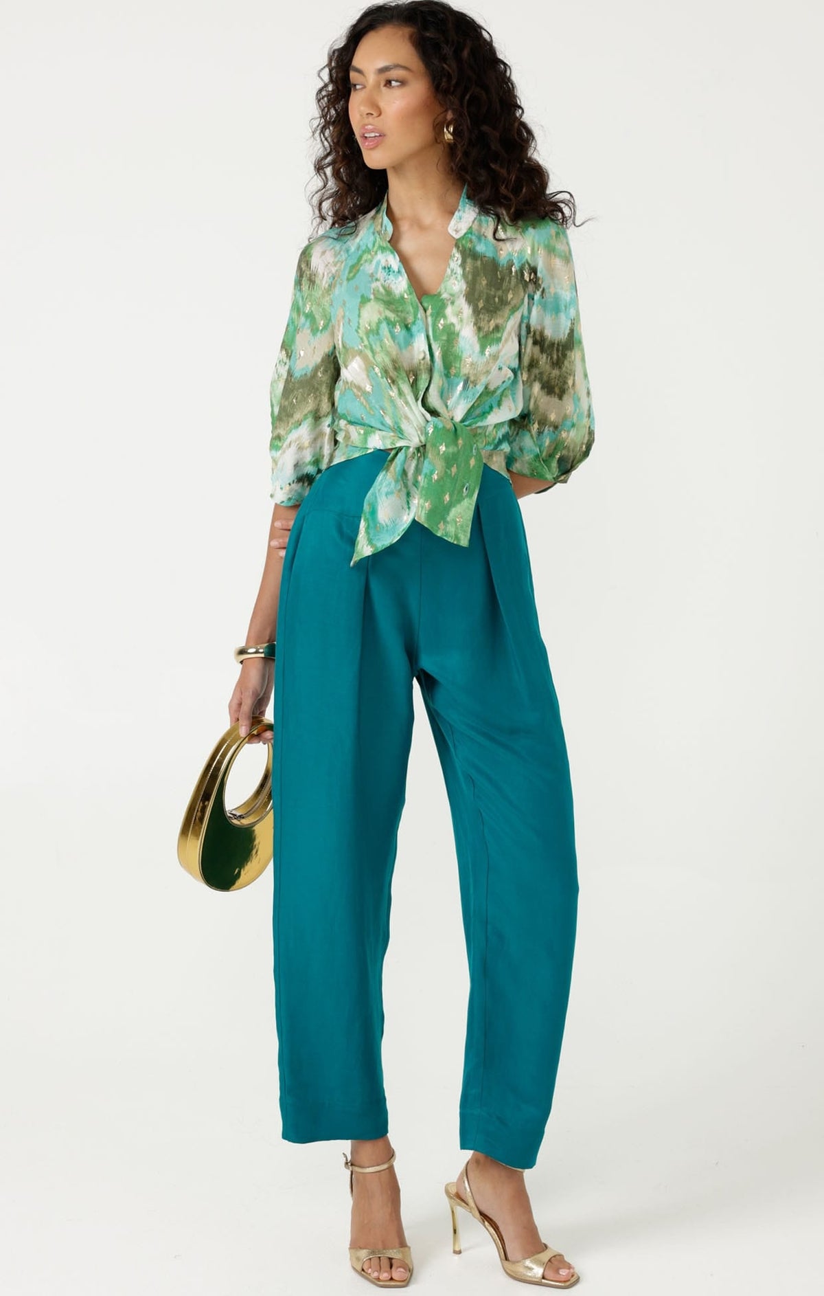 Corfu Pant In Peacock by Sacha Drake - image 4