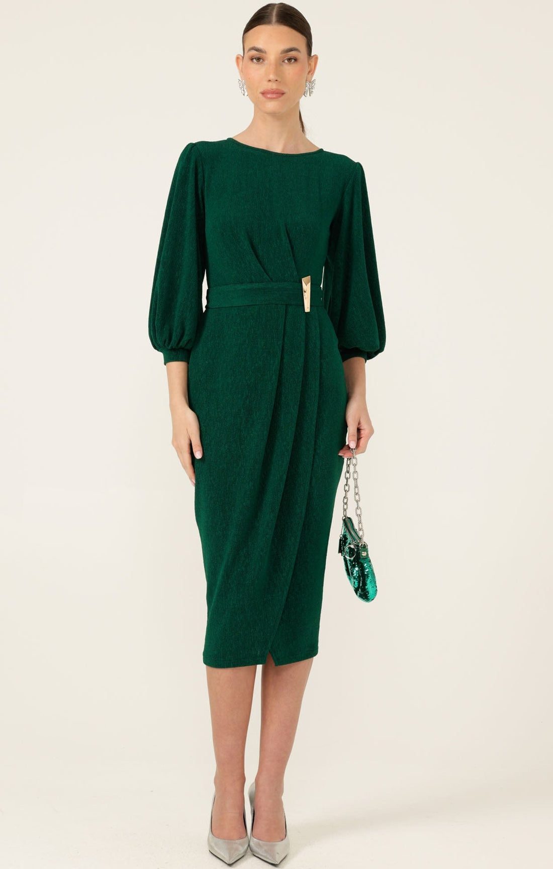 Nicole Dress In Forest by Sacha Drake