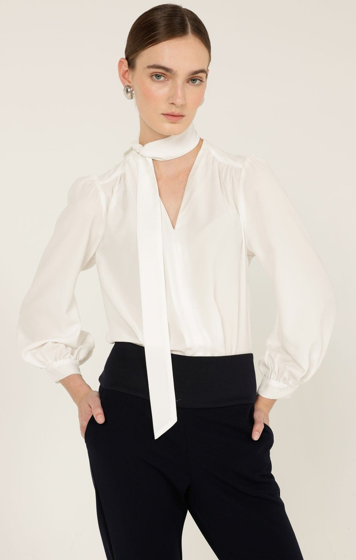 Prudence Blouse In Ivory by Sacha Drake - image 3