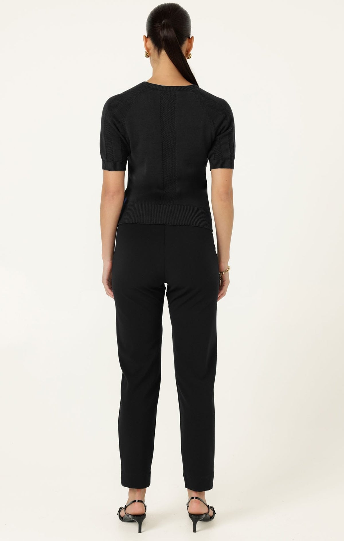 Raglan Knit Top In Black by Sacha Drake - image 4