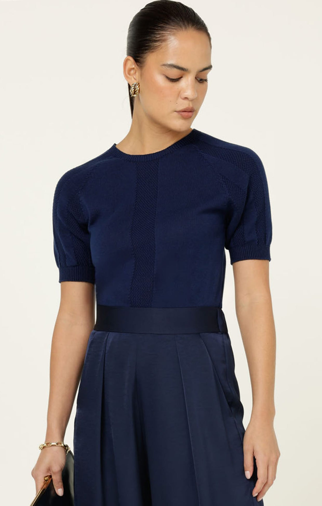 Raglan Knit Top In Navy by Sacha Drake