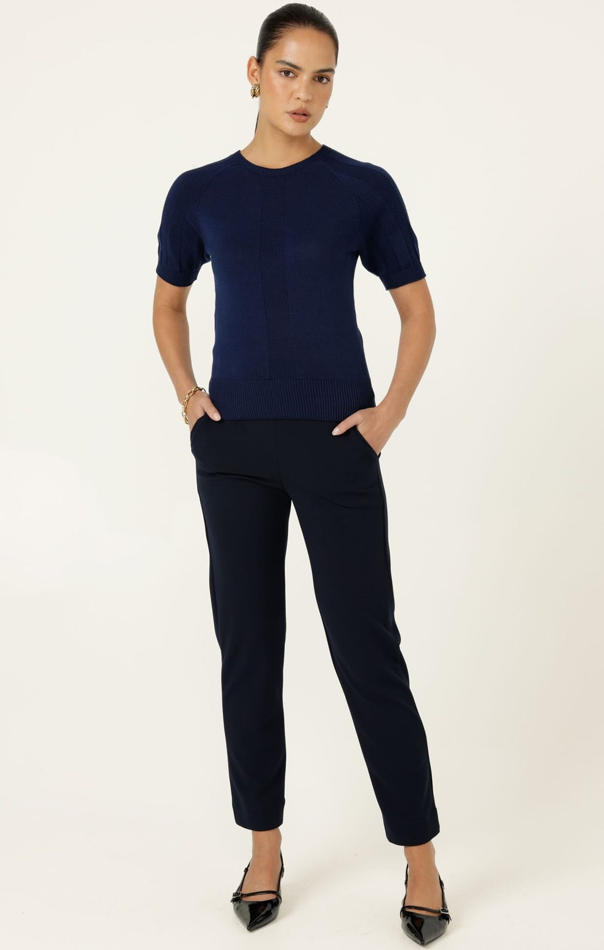 Raglan Knit Top In Navy by Sacha Drake - image 4