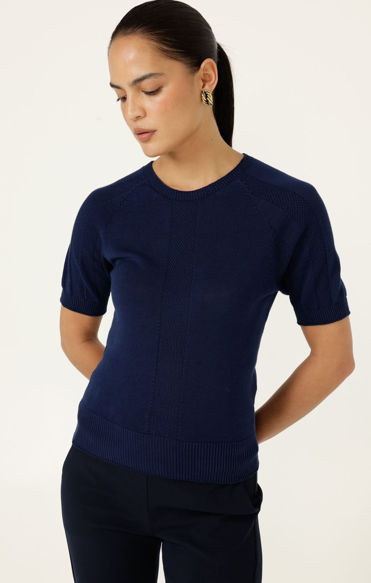 Raglan Knit Top In Navy by Sacha Drake - image 8