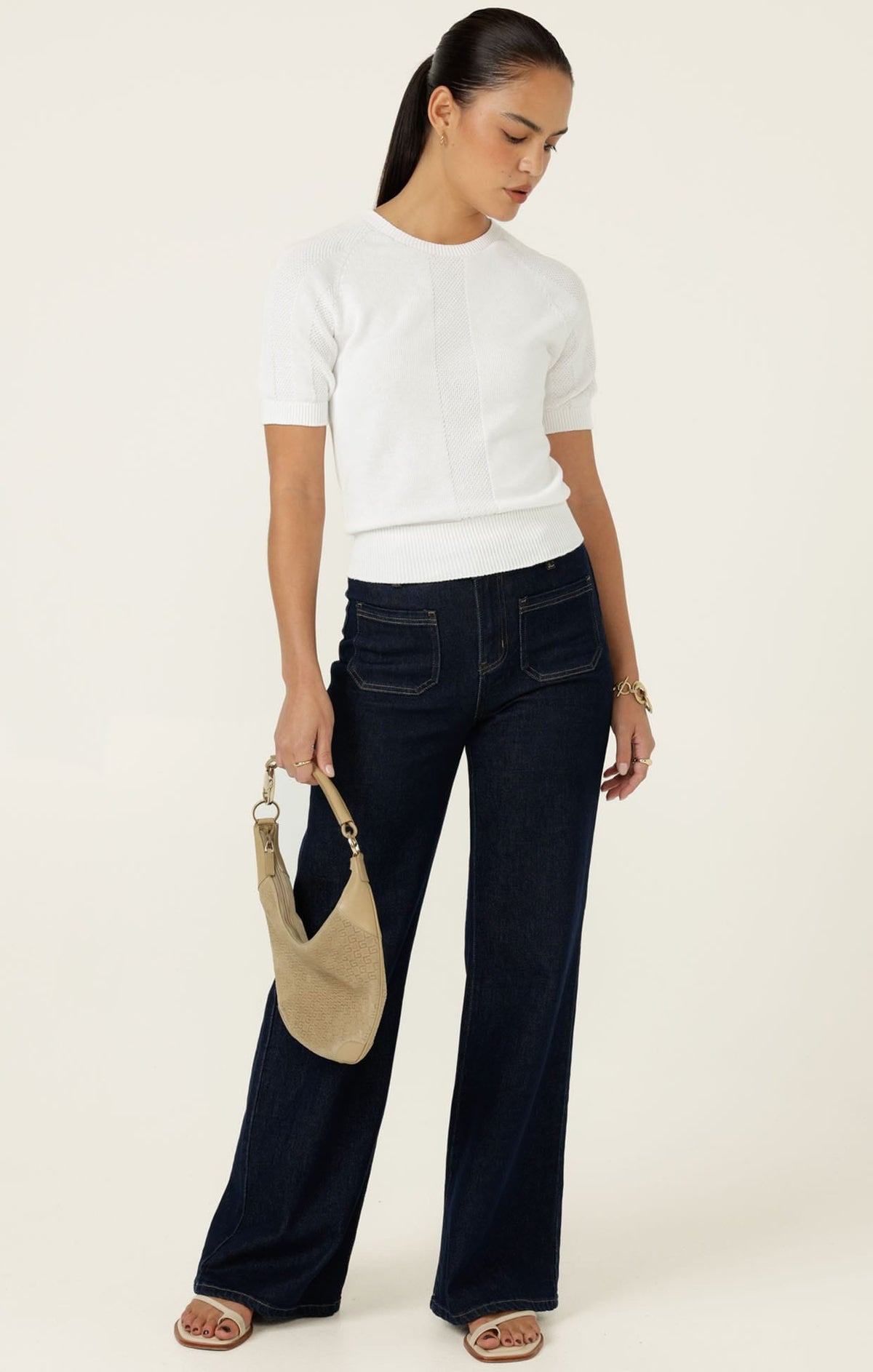 Raglan Knit Top In White by Sacha Drake - image 5