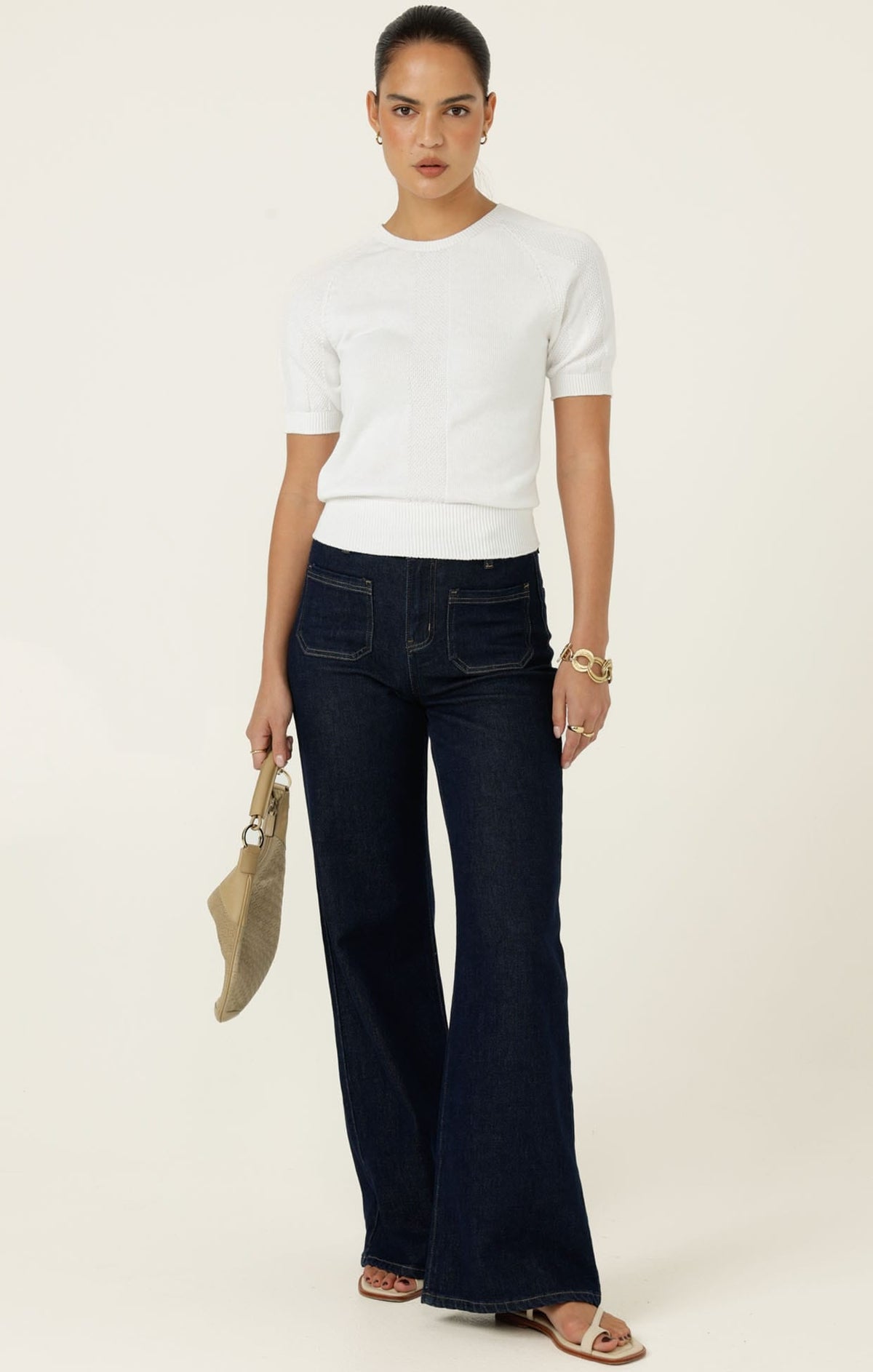 Raglan Knit Top In White by Sacha Drake - image 4