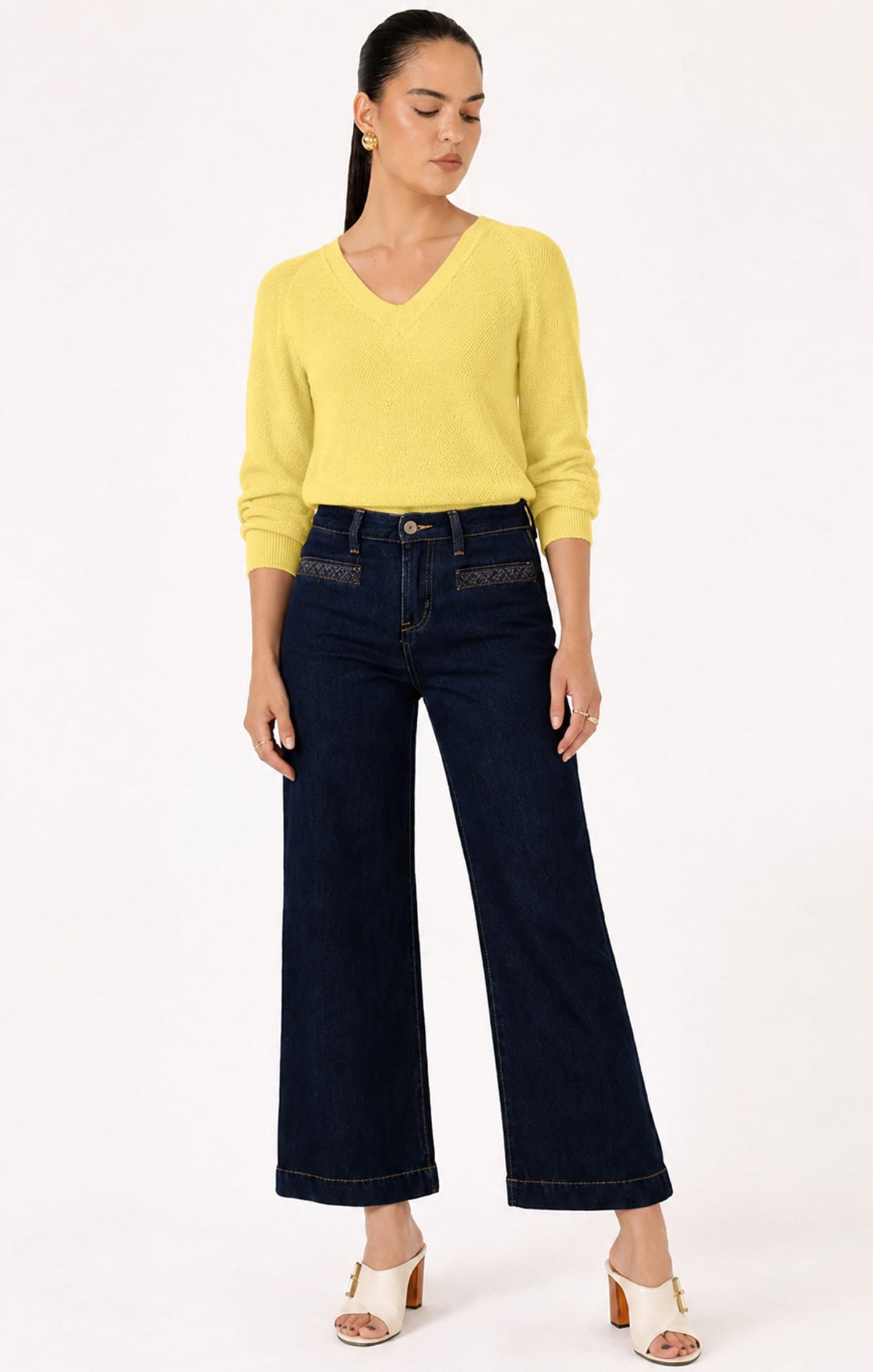 Freya Wide Leg Plait Pocket Jean In Palisade Blue by Sacha Drake - image 7