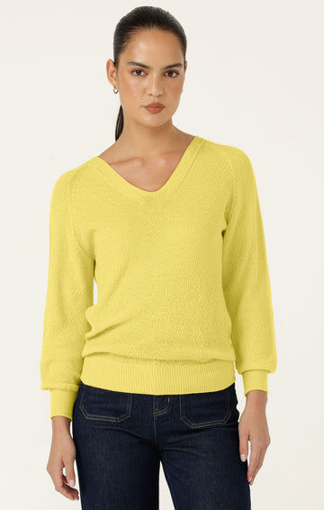 Rosanna Knit Top In Lemon by Sacha Drake