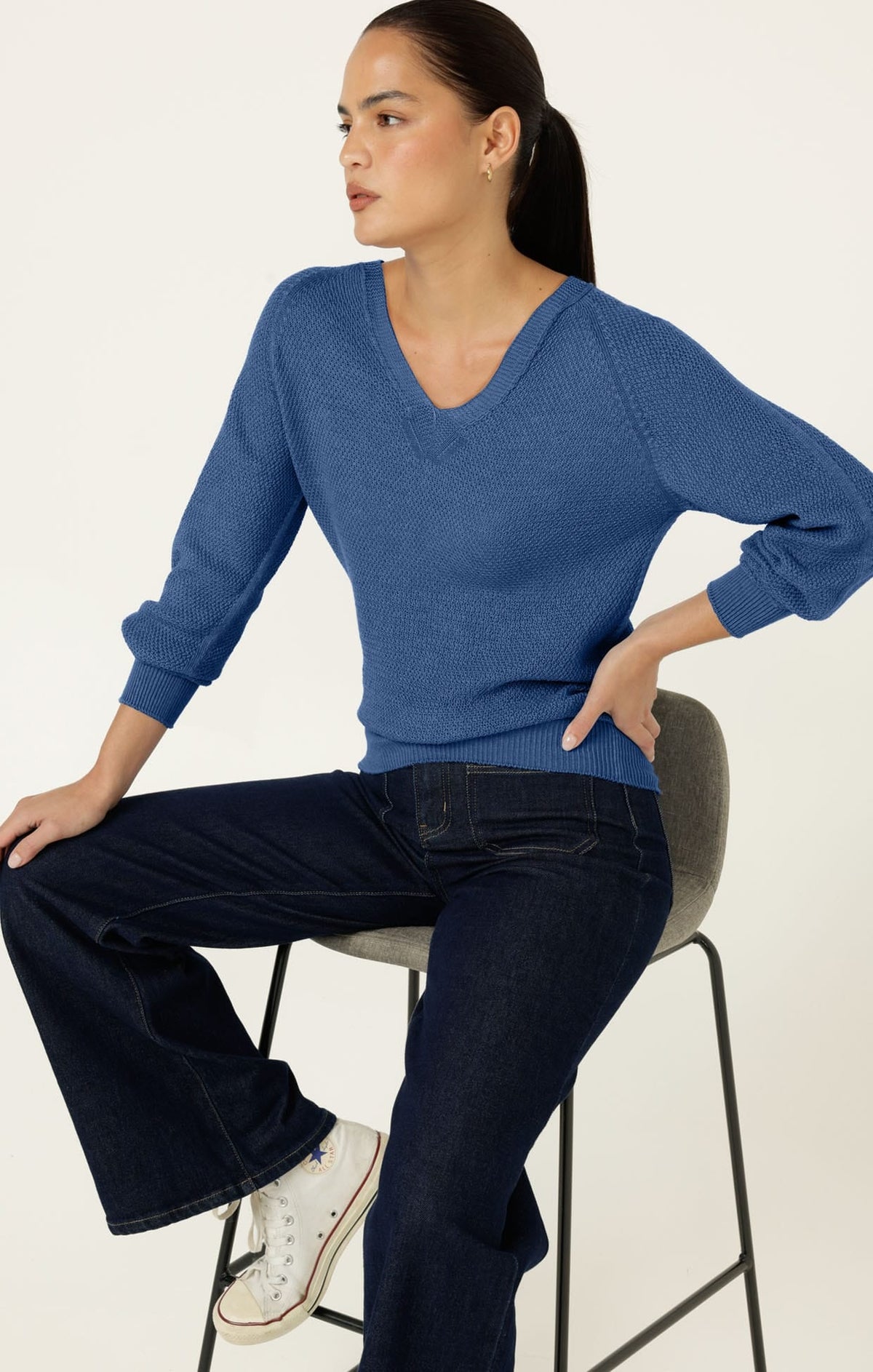 Rosanna Knit Top In Bluebell by Sacha Drake - image 3