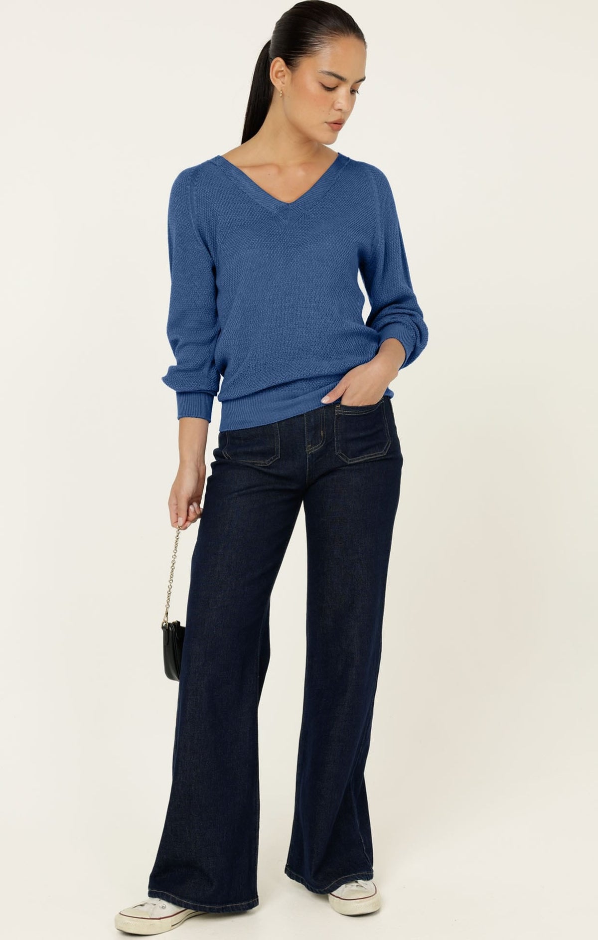 Rosanna Knit Top In Bluebell by Sacha Drake - image 2