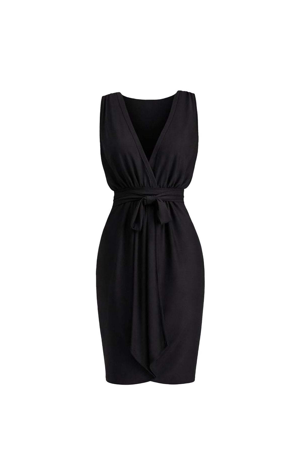 Column Drape Dress In Black by Sacha Drake - image 7