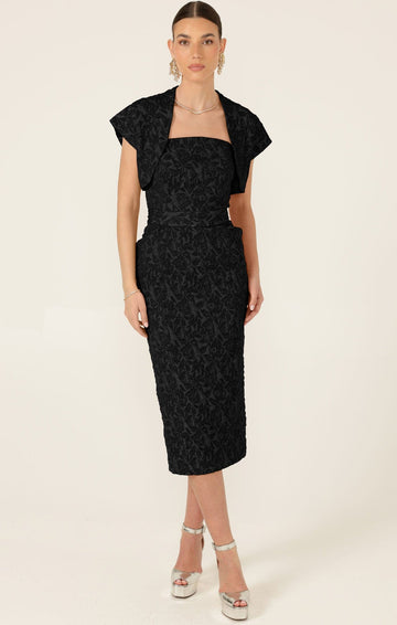 Samba Dress And Bolero Set In Black by Sacha Drake