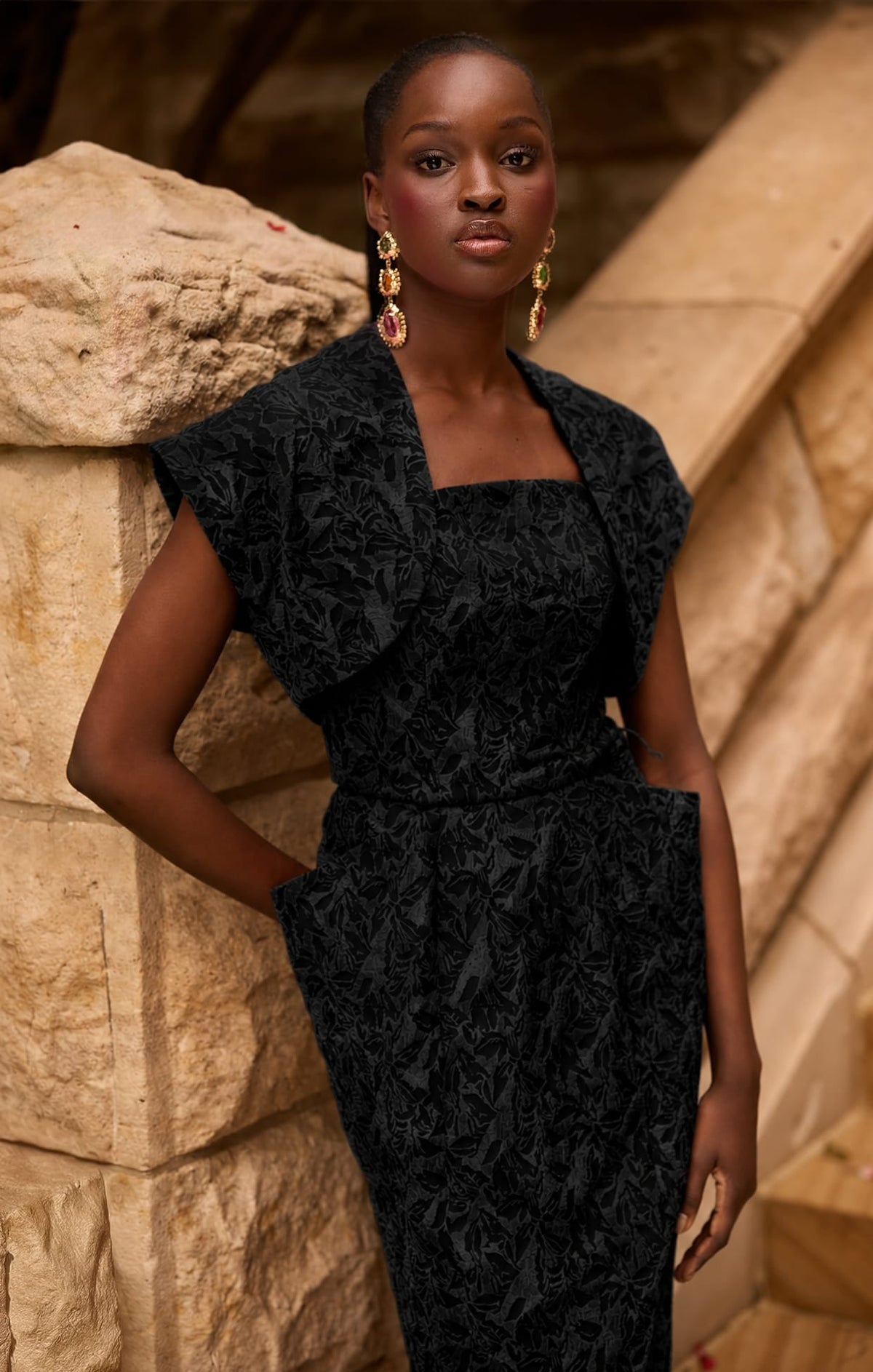 Samba Dress And Bolero Set In Black by Sacha Drake - image 6