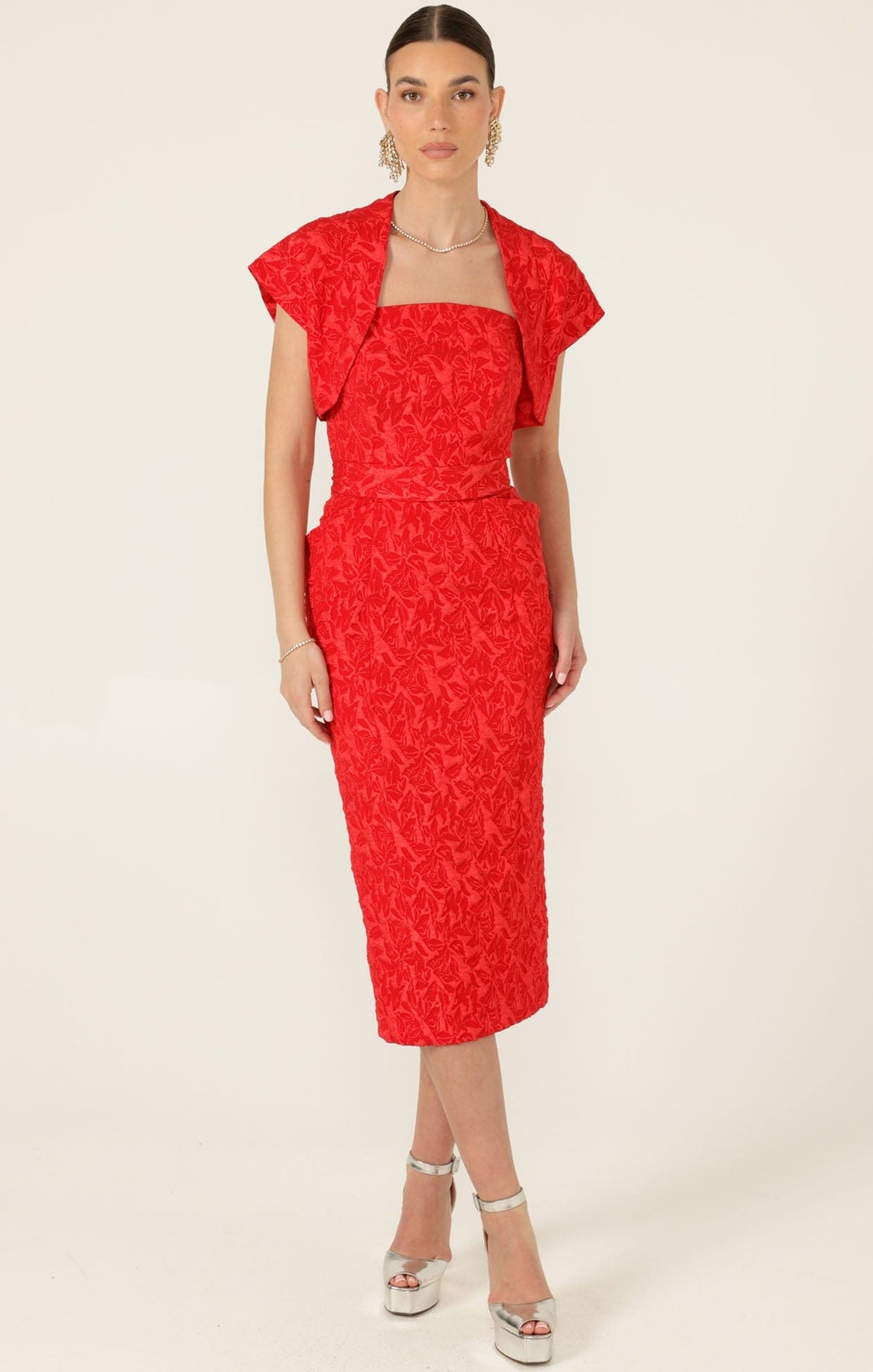 Samba Dress And Bolero Set In Red by Sacha Drake - image 4
