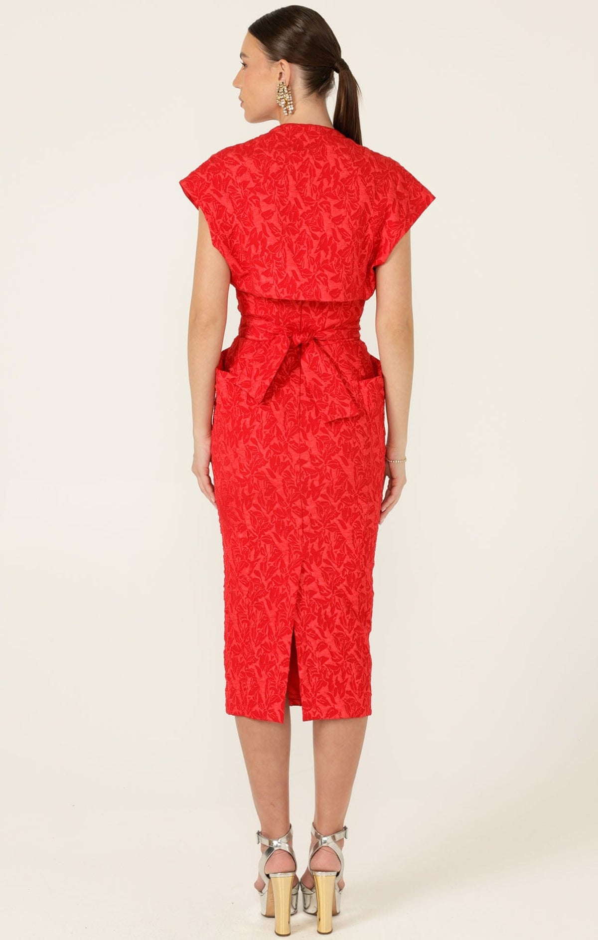 Samba Dress And Bolero Set In Red by Sacha Drake - image 7