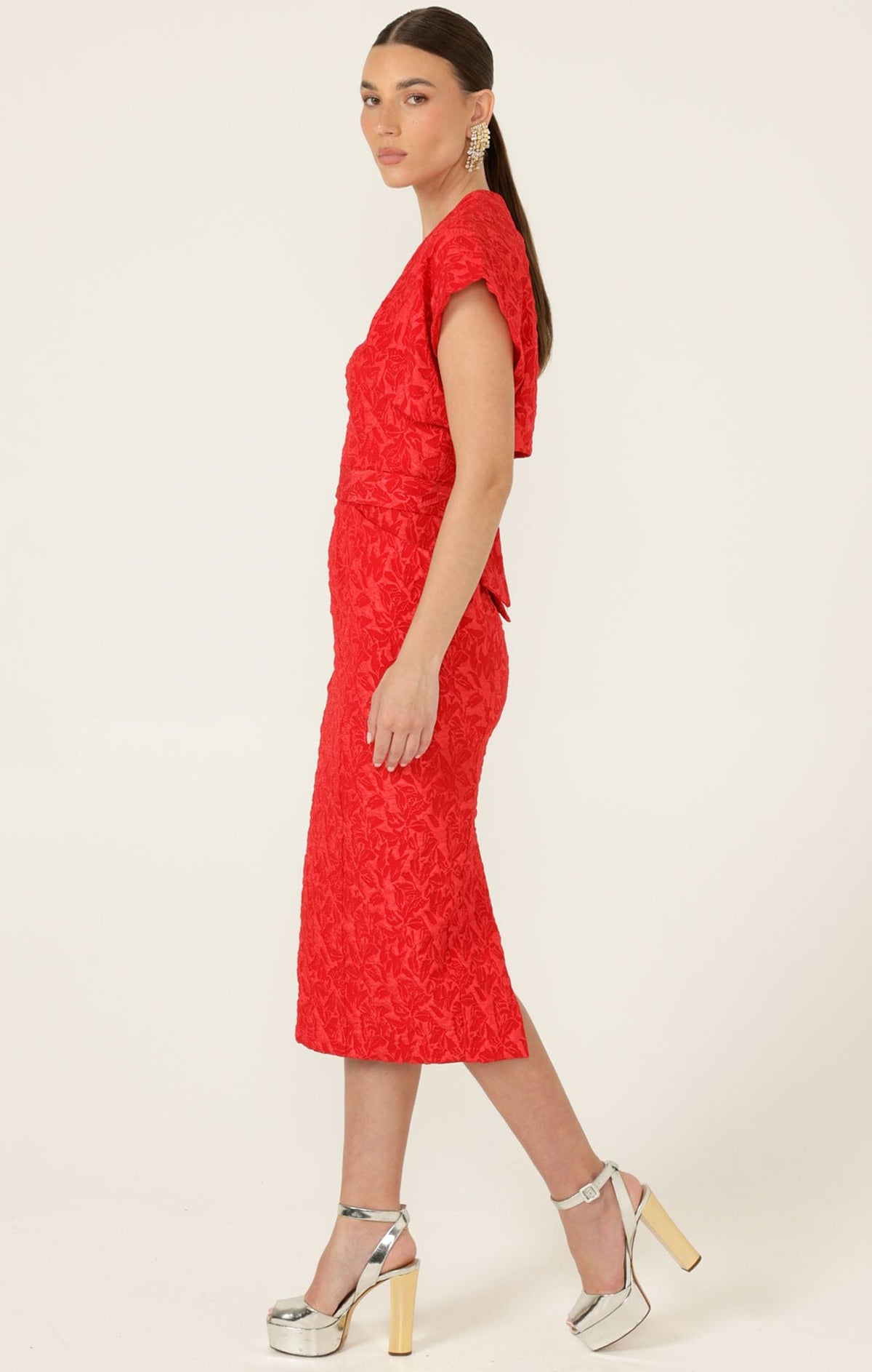 Samba Dress And Bolero Set In Red by Sacha Drake - image 8