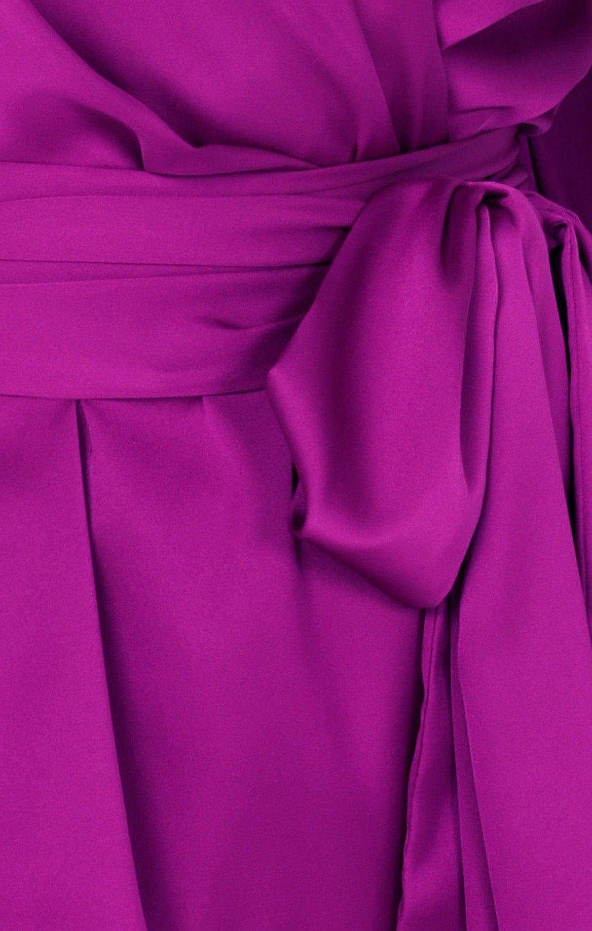 Satin Faux Wrap Top In Magenta by Sacha Drake - image 9