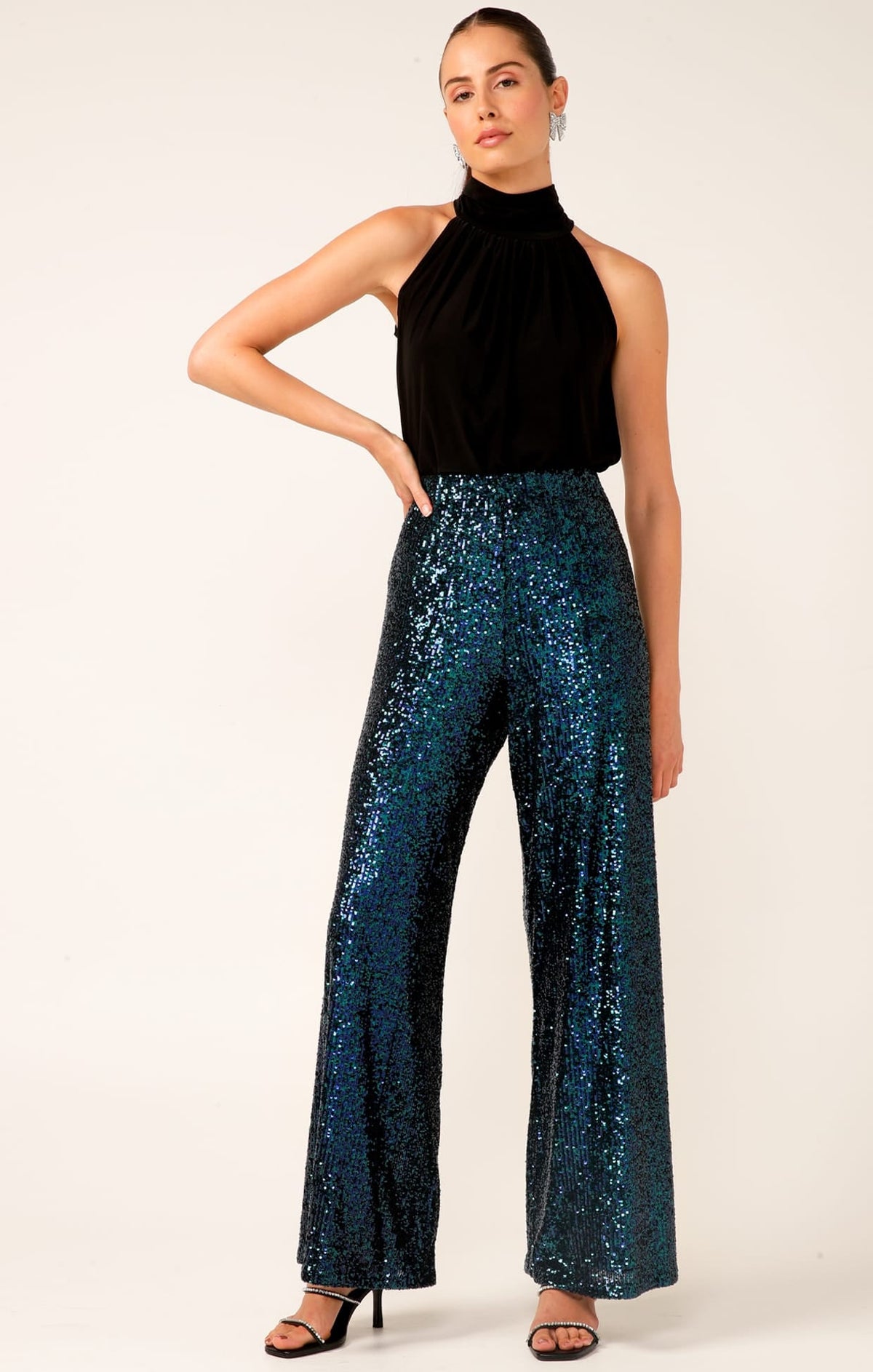 High Neck Tie Top In Black by Sacha Drake - image 7