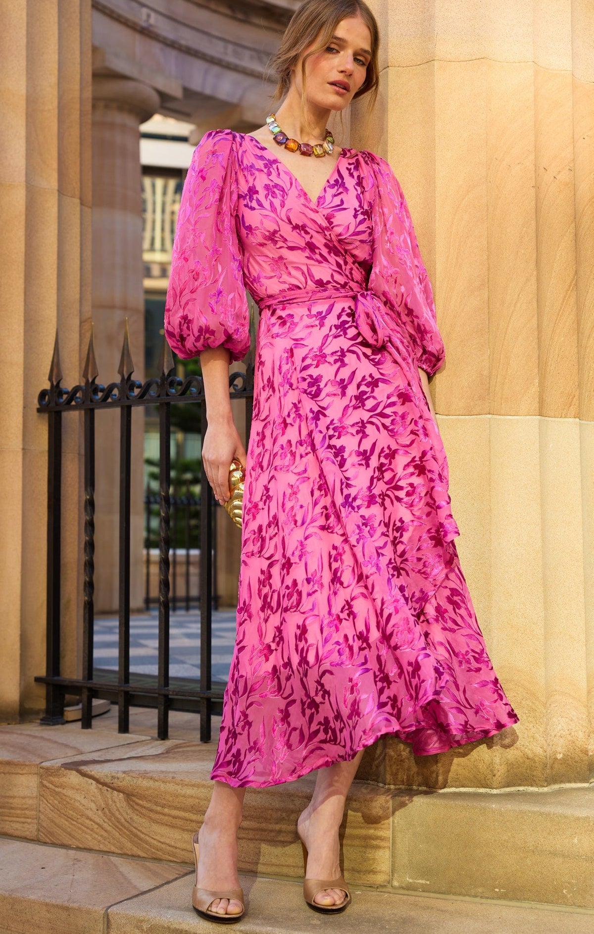 Sherbet Breeze Midi Wrap Dress by Sacha Drake - image 2