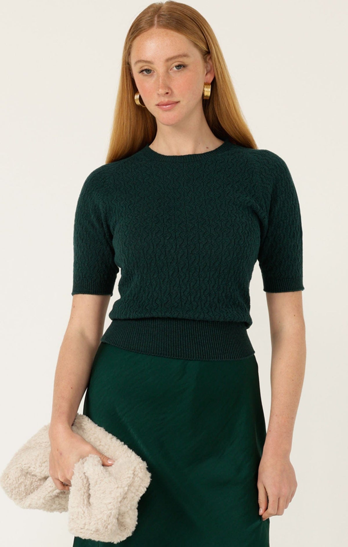 Short Sleeve Grove Knit Top In Forest by Sacha Drake - image 7