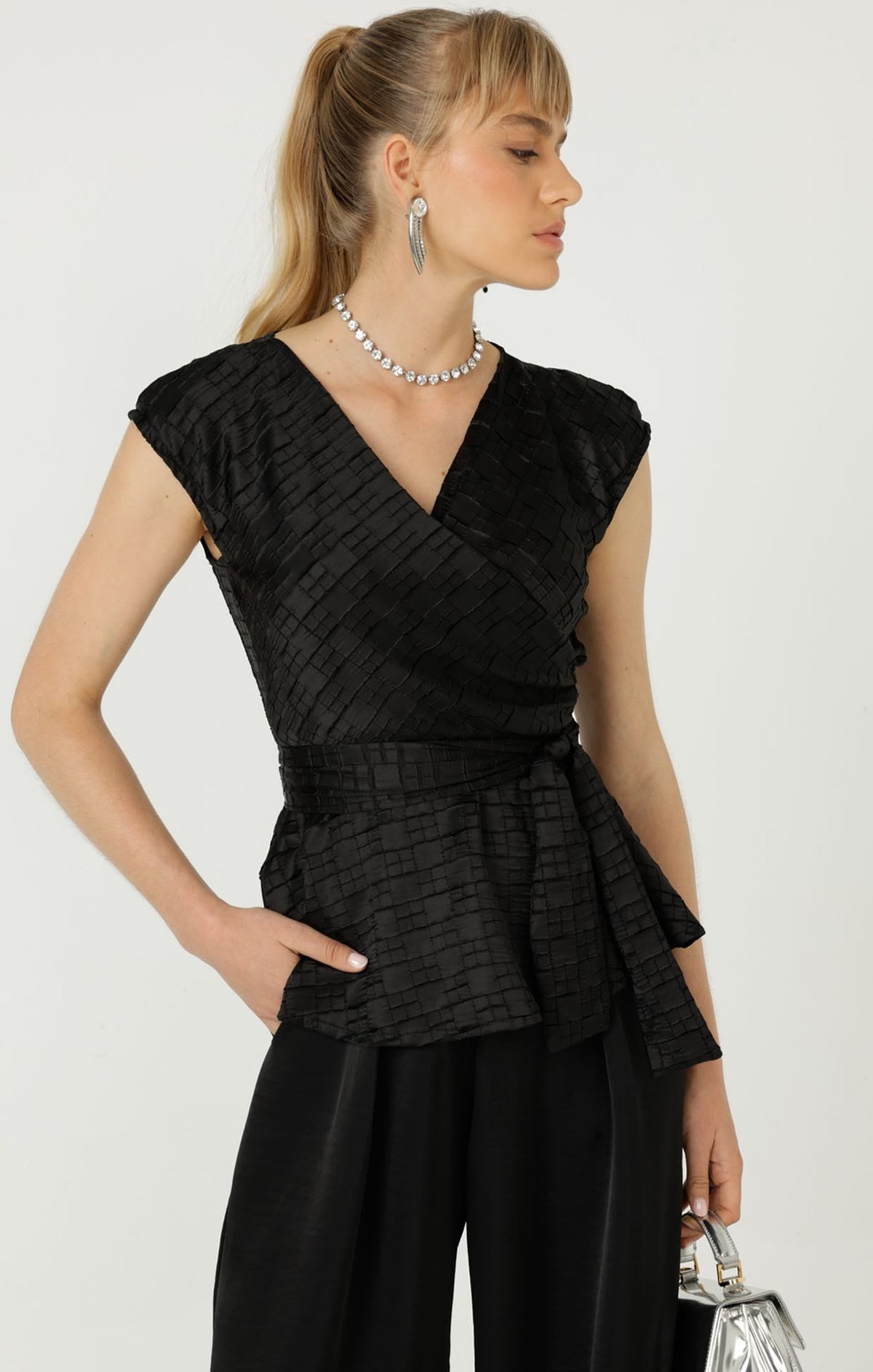 Sylvia Top In Black by Sacha Drake - image 6