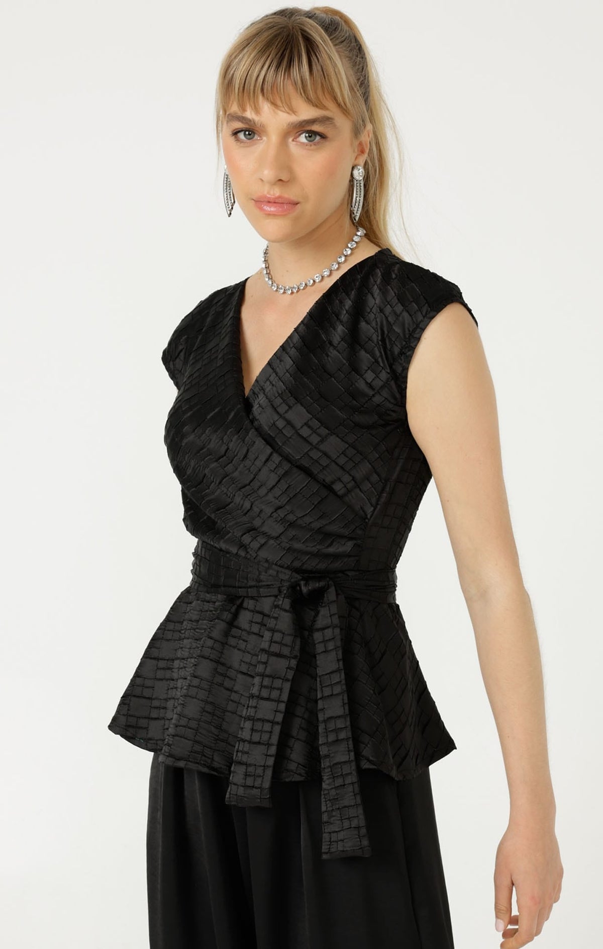 Sylvia Top In Black by Sacha Drake - image 5