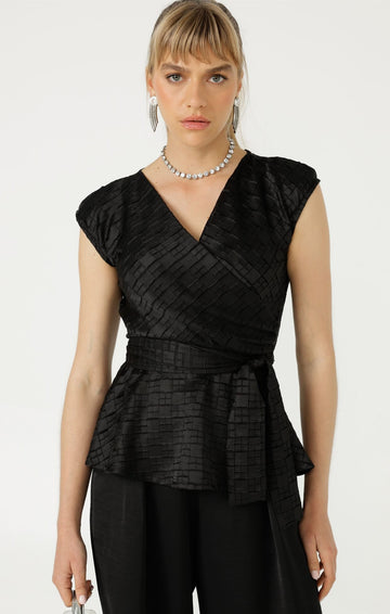 Sylvia Top In Black by Sacha Drake