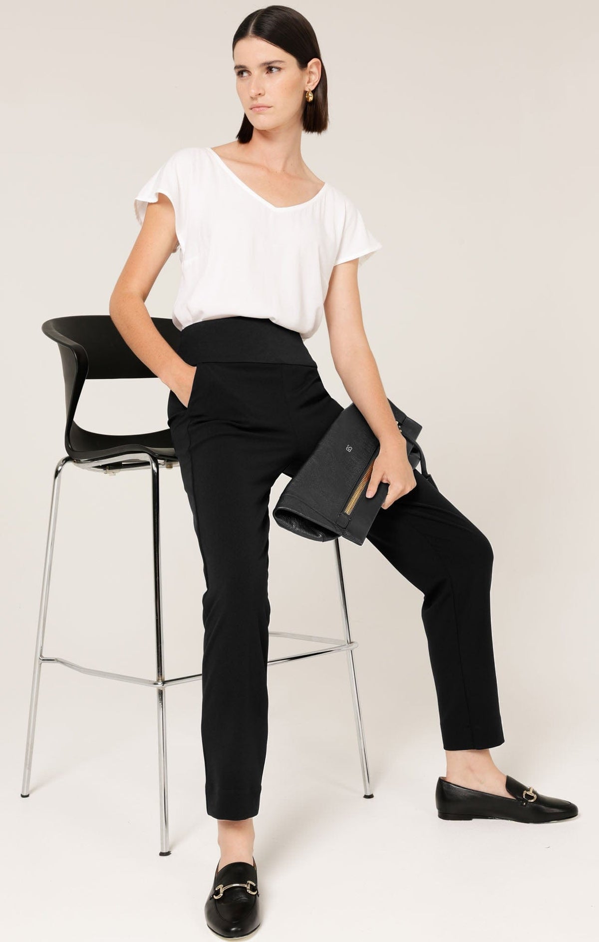 Tapered Leg Pant In Black by Sacha Drake - image 3