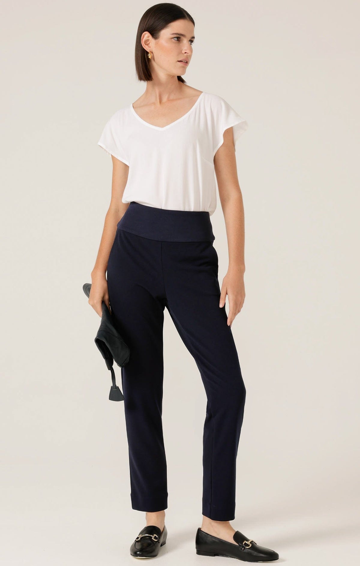 Tapered Leg Pant In Navy by Sacha Drake - image 5