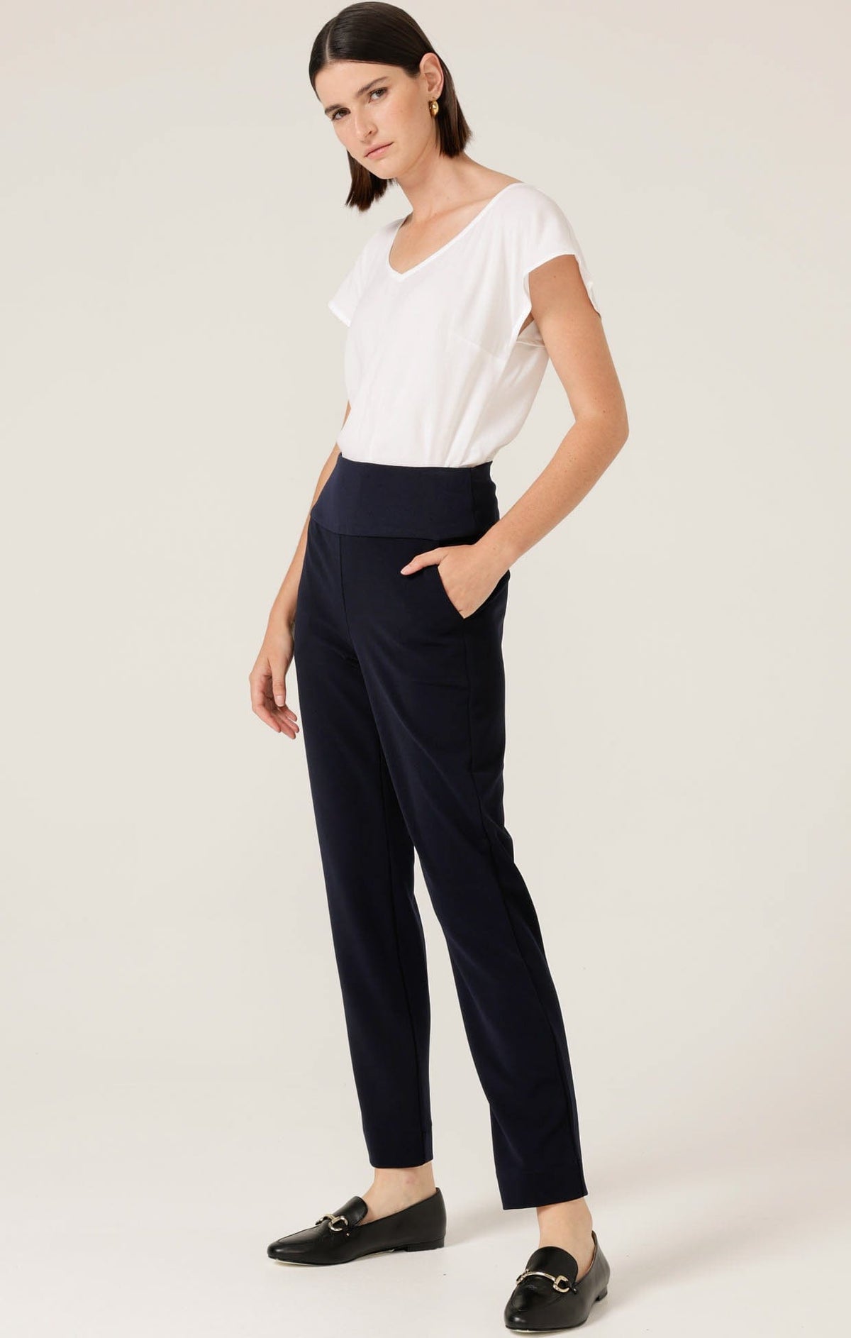 Tapered Leg Pant In Navy by Sacha Drake - image 8