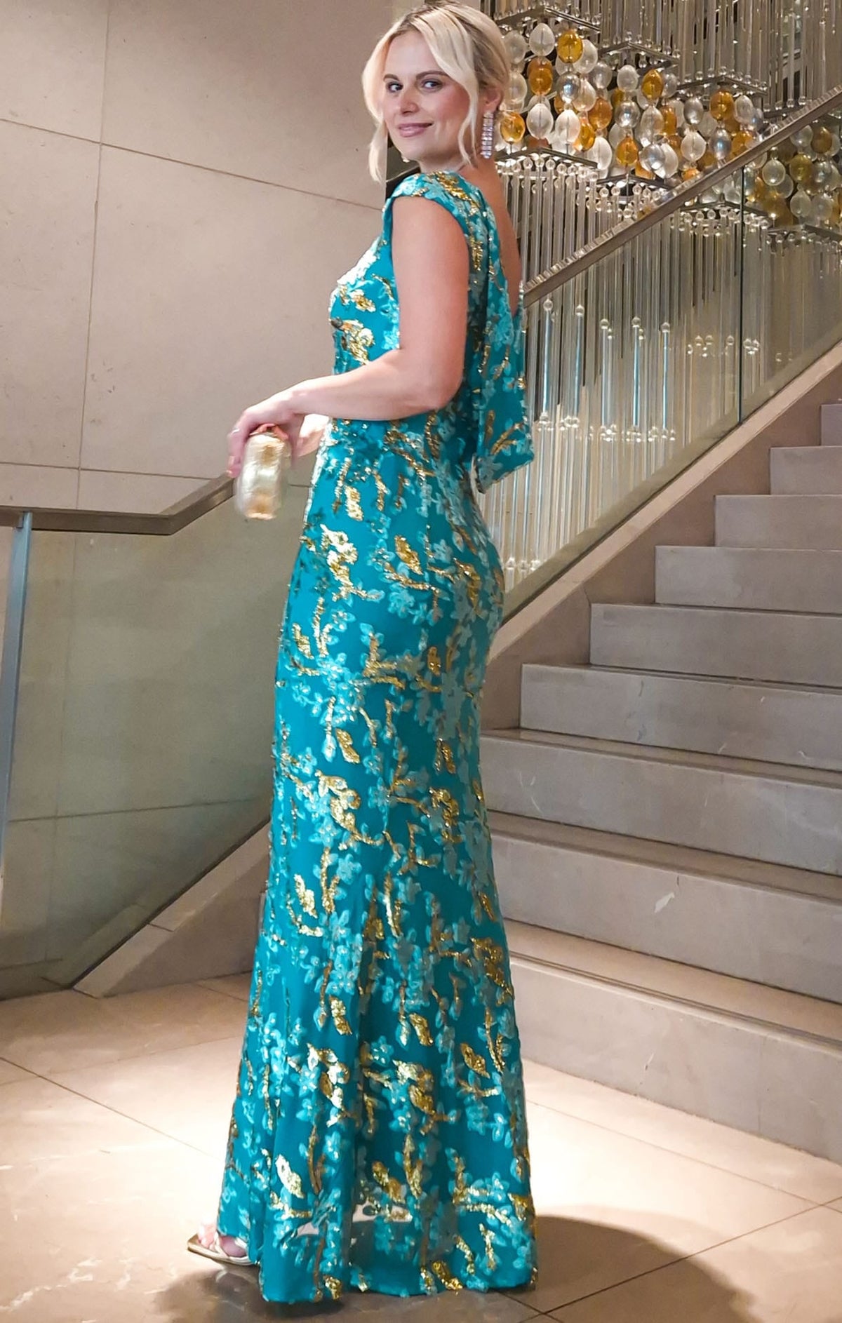Heavenly Heights Maxi Dress In Turquoise by Sacha Drake - image 5