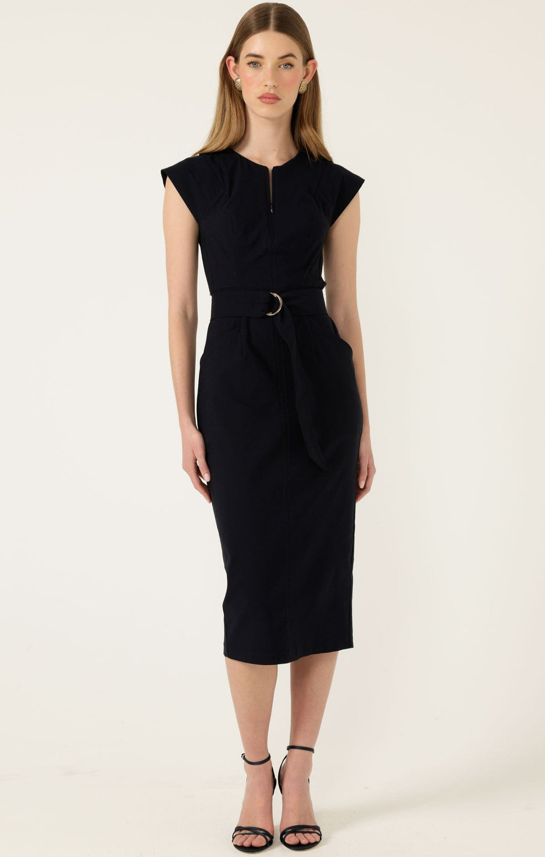 Zip Front Fitted Dress by Sacha Drake