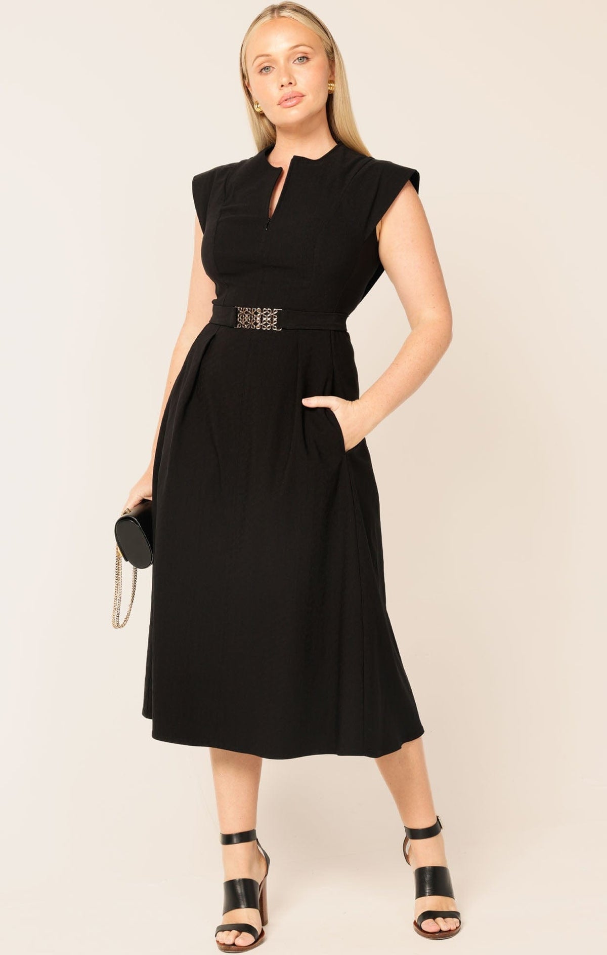 Zip Front Fit And Flare Dress by Sacha Drake - image 9