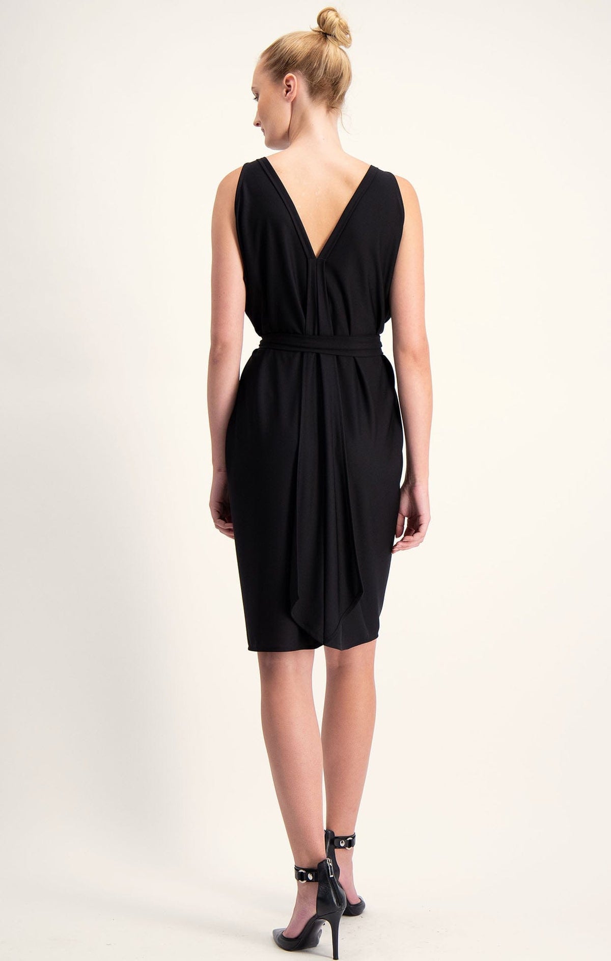 Column Drape Dress In Black by Sacha Drake - image 5