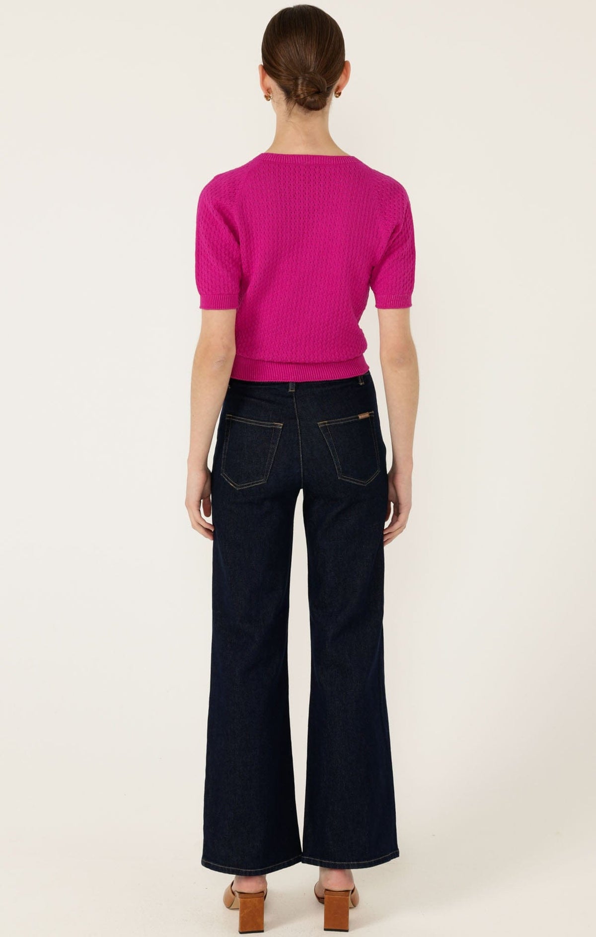 Henley Knit Top In Fuchsia by Sacha Drake - image 8