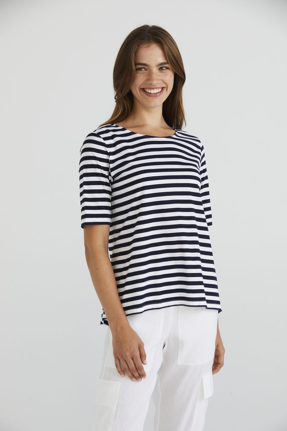 Lania Zeal Stripe Top | Organic Cotton Breton Tee