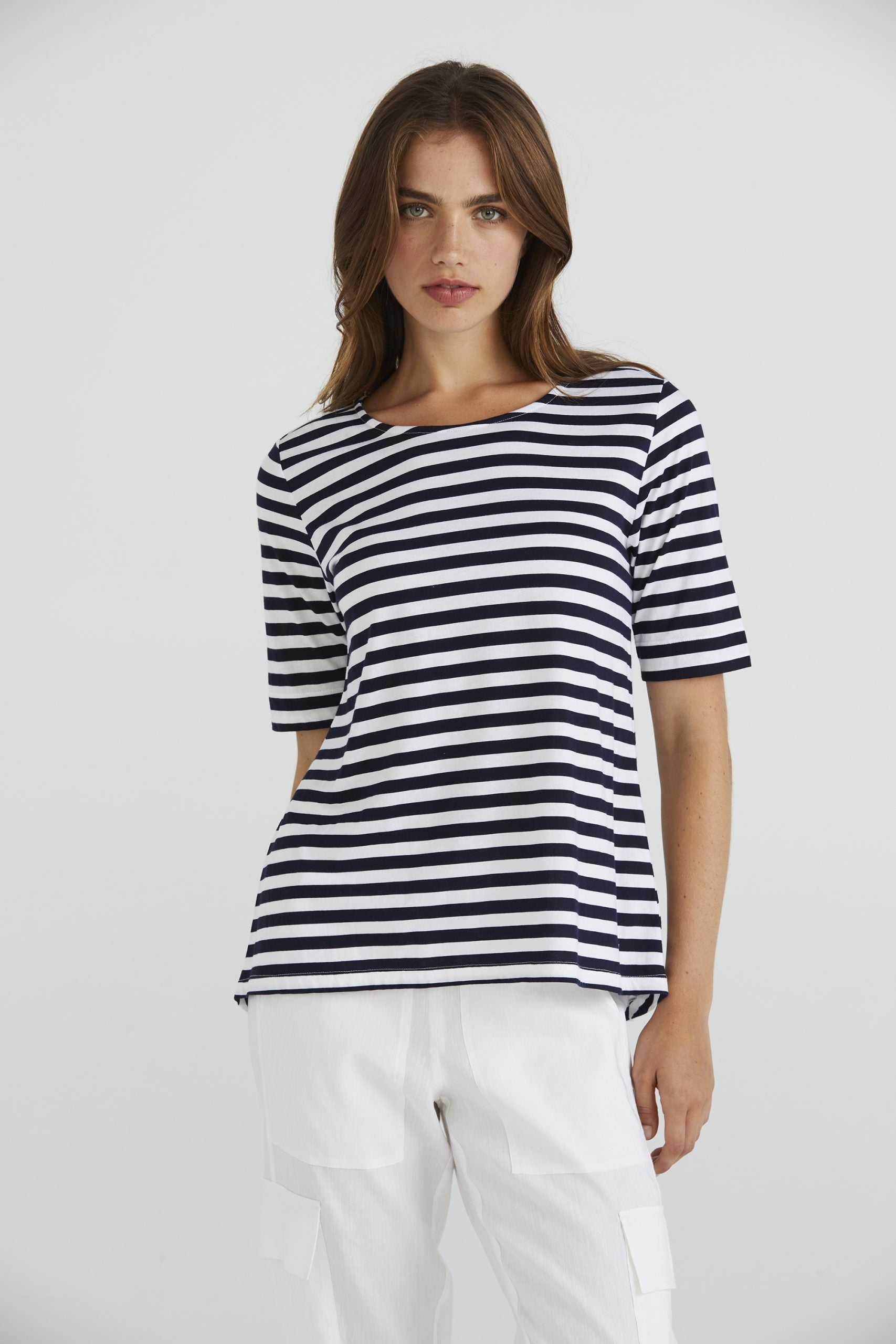 Lania Zeal Stripe Top | Organic Cotton Breton Tee