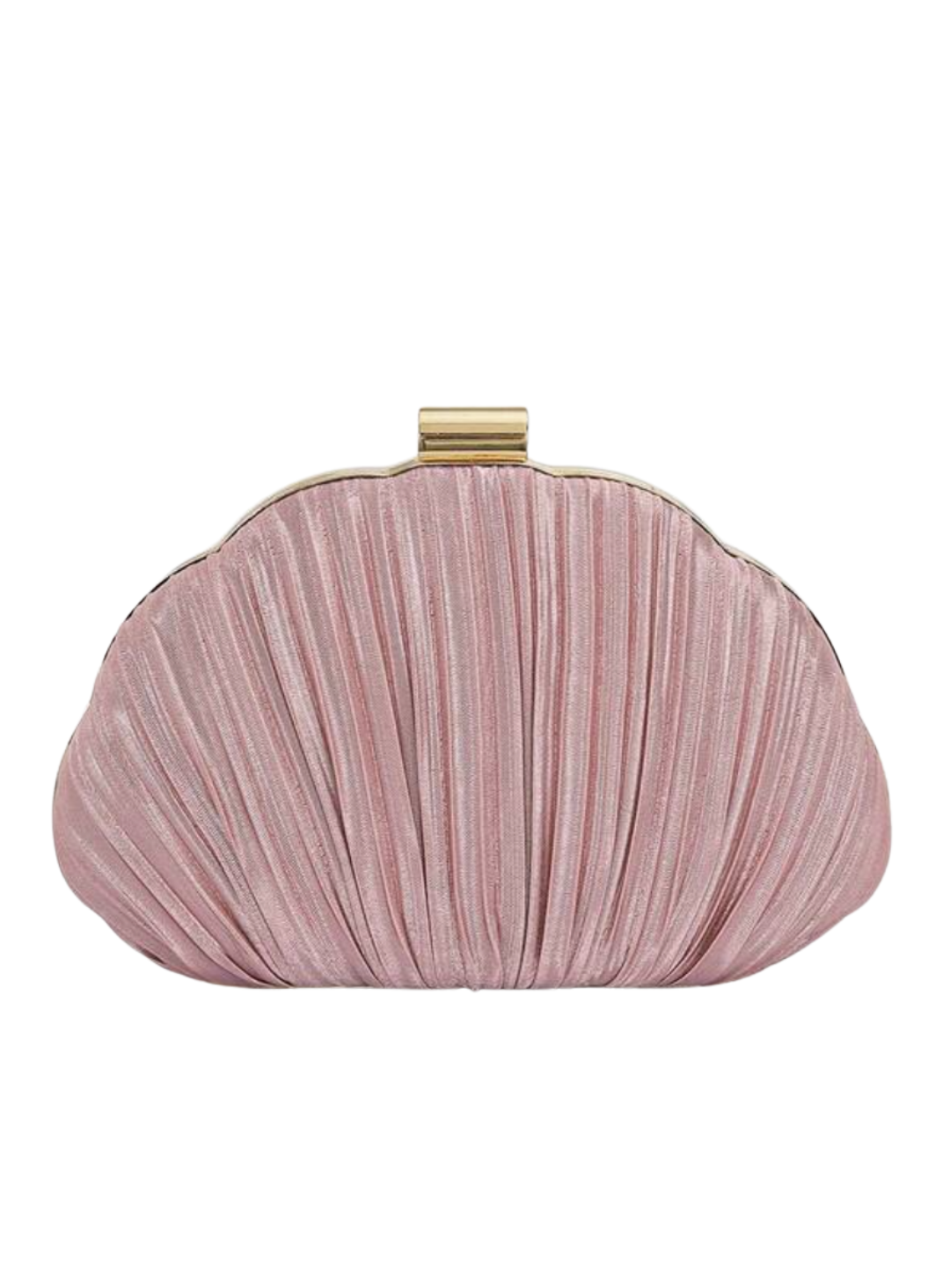 Elegant Pink Pleated Clutch Bag with Gold Clasp | Elegant Pleated Clutch Bag Australia