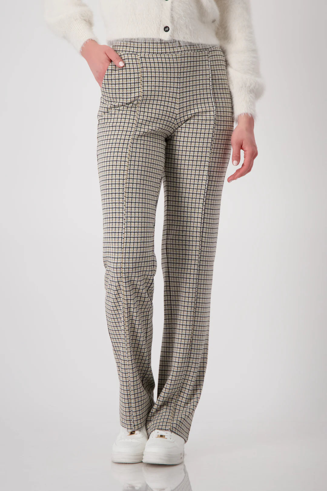 Monari Sandshell Pattern Pant | Tailored Pattern Trousers
