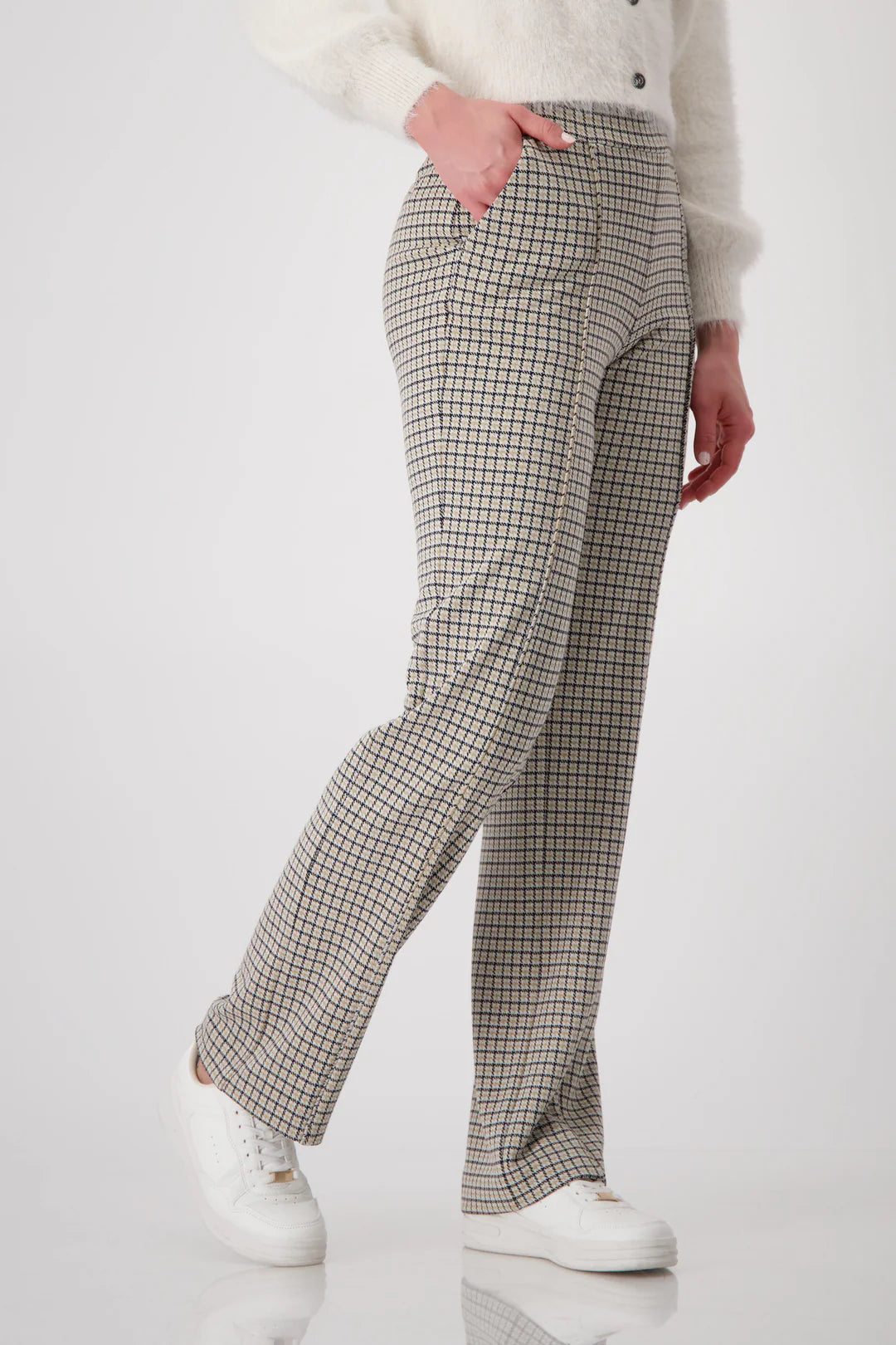 Monari Sandshell Pattern Pant | Tailored Pattern Trousers