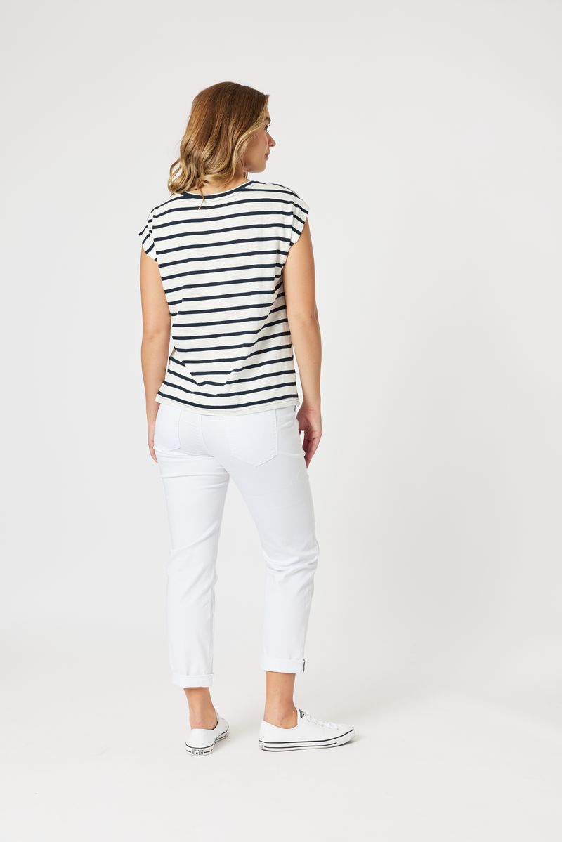 Stretch pull-on high rise jeans Isabella