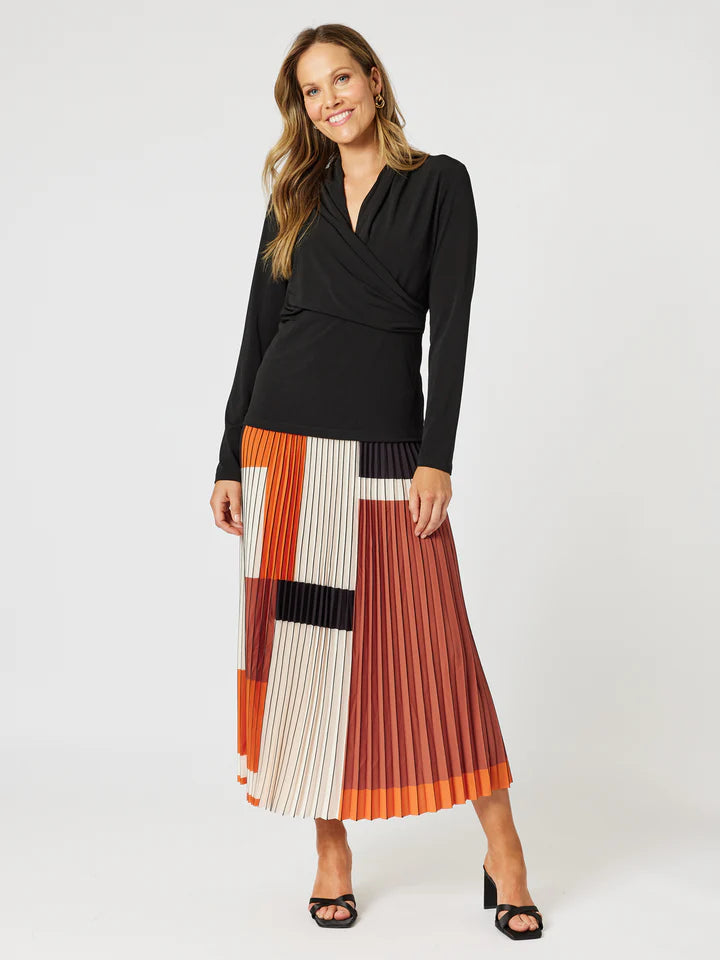 Draped cross front blouse design